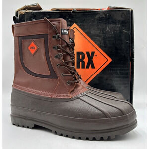 WORX 10" PAC BOOT Men's NEW Leather Winter Boot Brown US Size 14 NIB